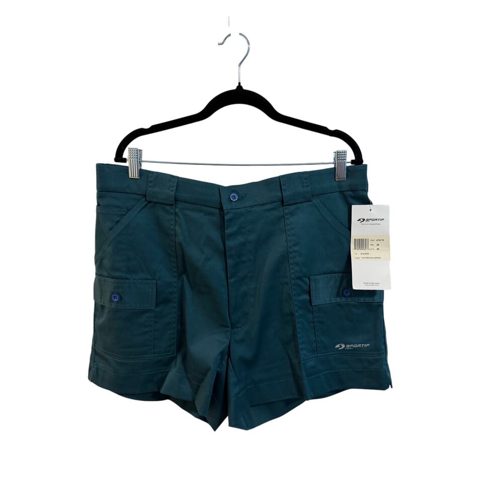 Sportif USA NWT Men's "Original Short in Pacific Teal Blue Sz 38 Shorts Cargo